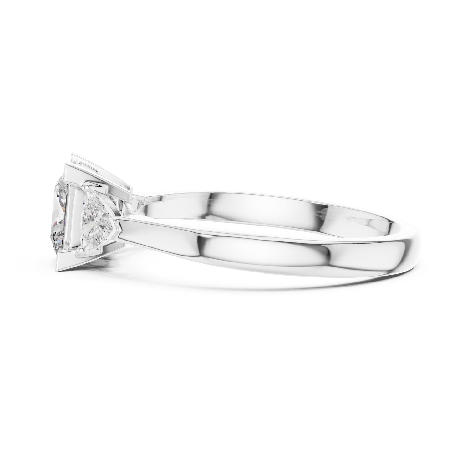 Vera 1 Carat Princess Lab Grown Diamond Three Stone Ring