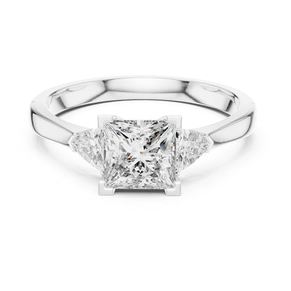 Vera 1 Carat Princess Lab Grown Diamond Three Stone Ring