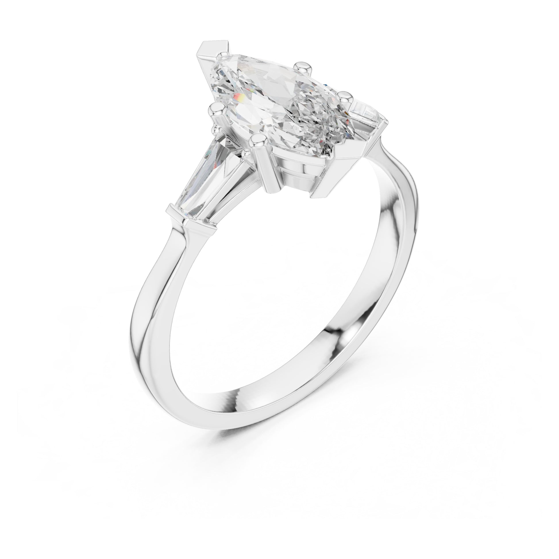 Sienna 1 Carat Marquise Lab Grown Diamond Graduated Three Stone Ring
