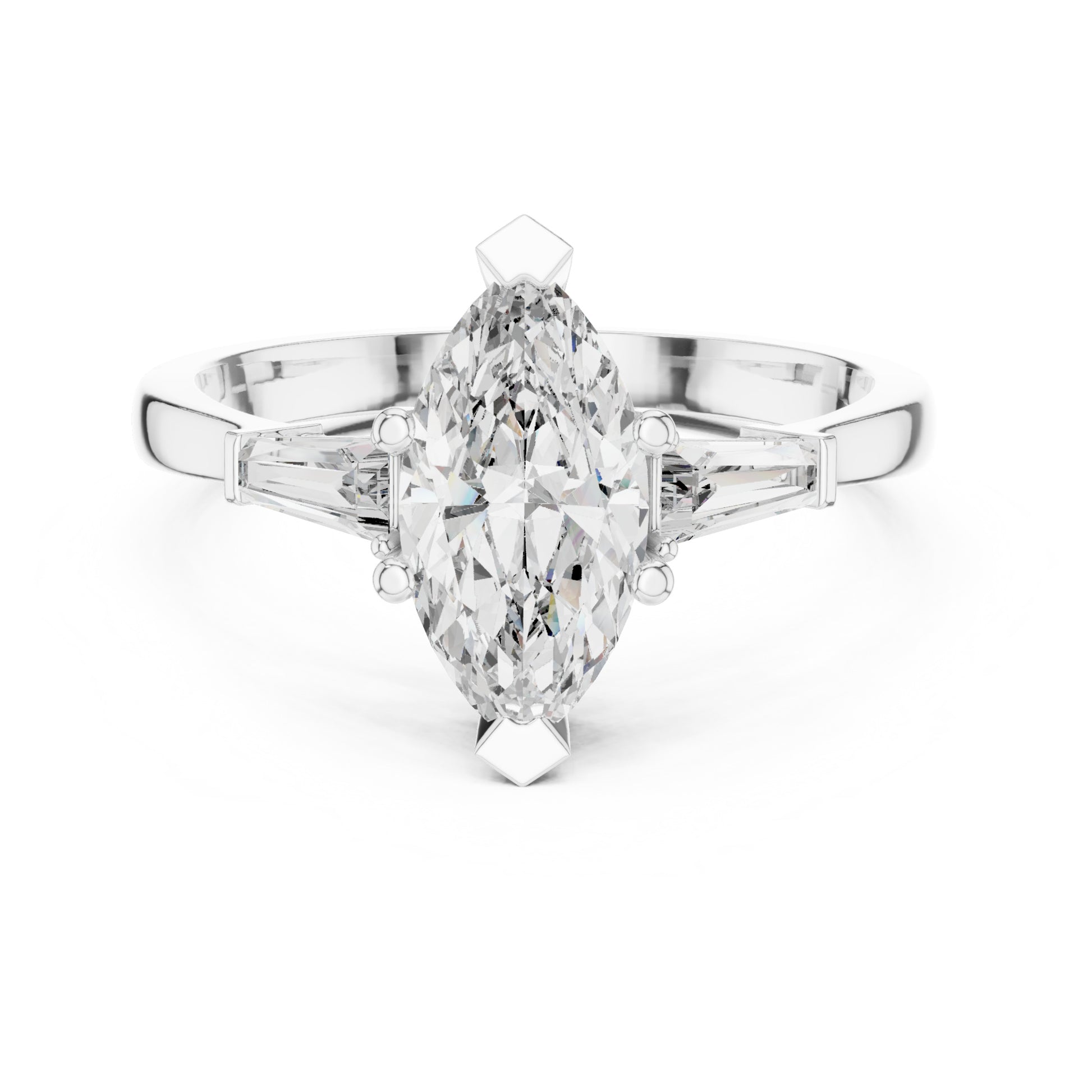 Sienna 1 Carat Marquise Lab Grown Diamond Graduated Three Stone Ring