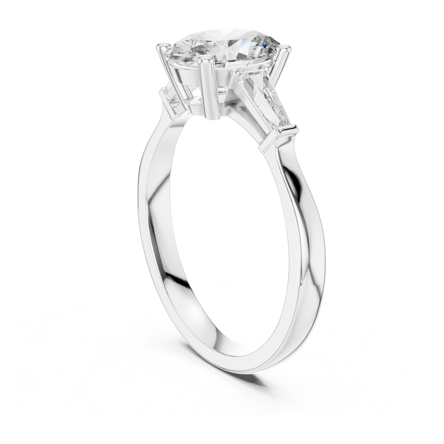 Sienna 1 Carat Oval Lab Grown Diamond Graduated Three Stone Ring