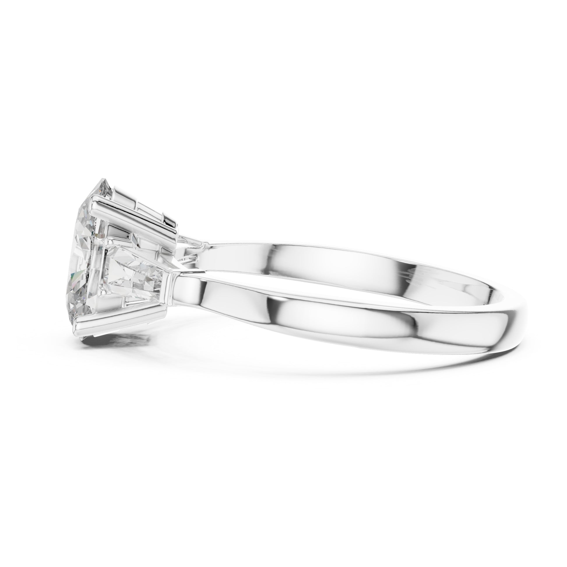 Sienna 1 Carat Oval Lab Grown Diamond Graduated Three Stone Ring