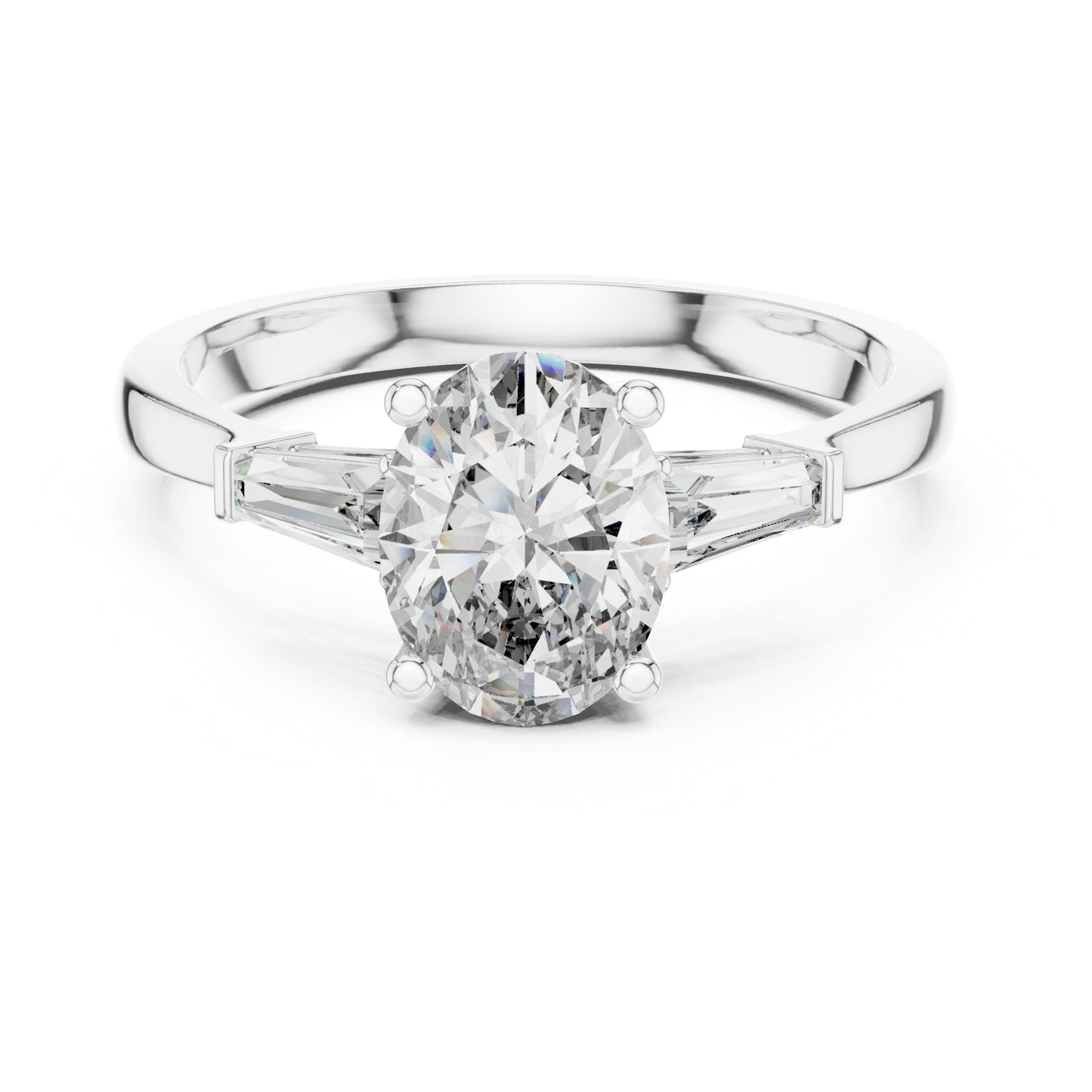 Sienna 1 Carat Oval Lab Grown Diamond Graduated Three Stone Ring