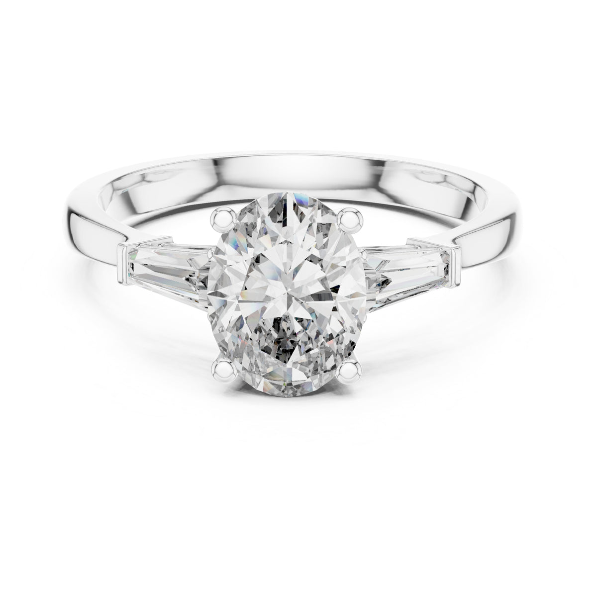 Sienna 1 Carat Oval Lab Grown Diamond Graduated Three Stone Ring