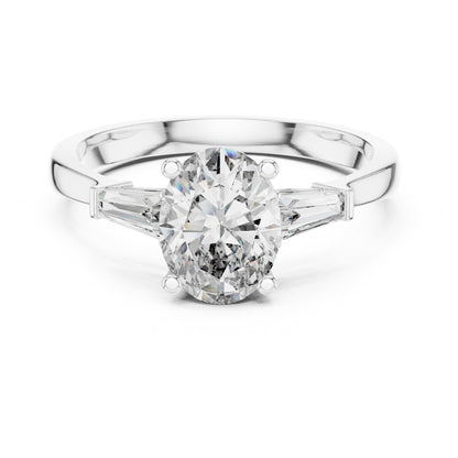 Sienna 1 Carat Oval Lab Grown Diamond Graduated Three Stone Ring