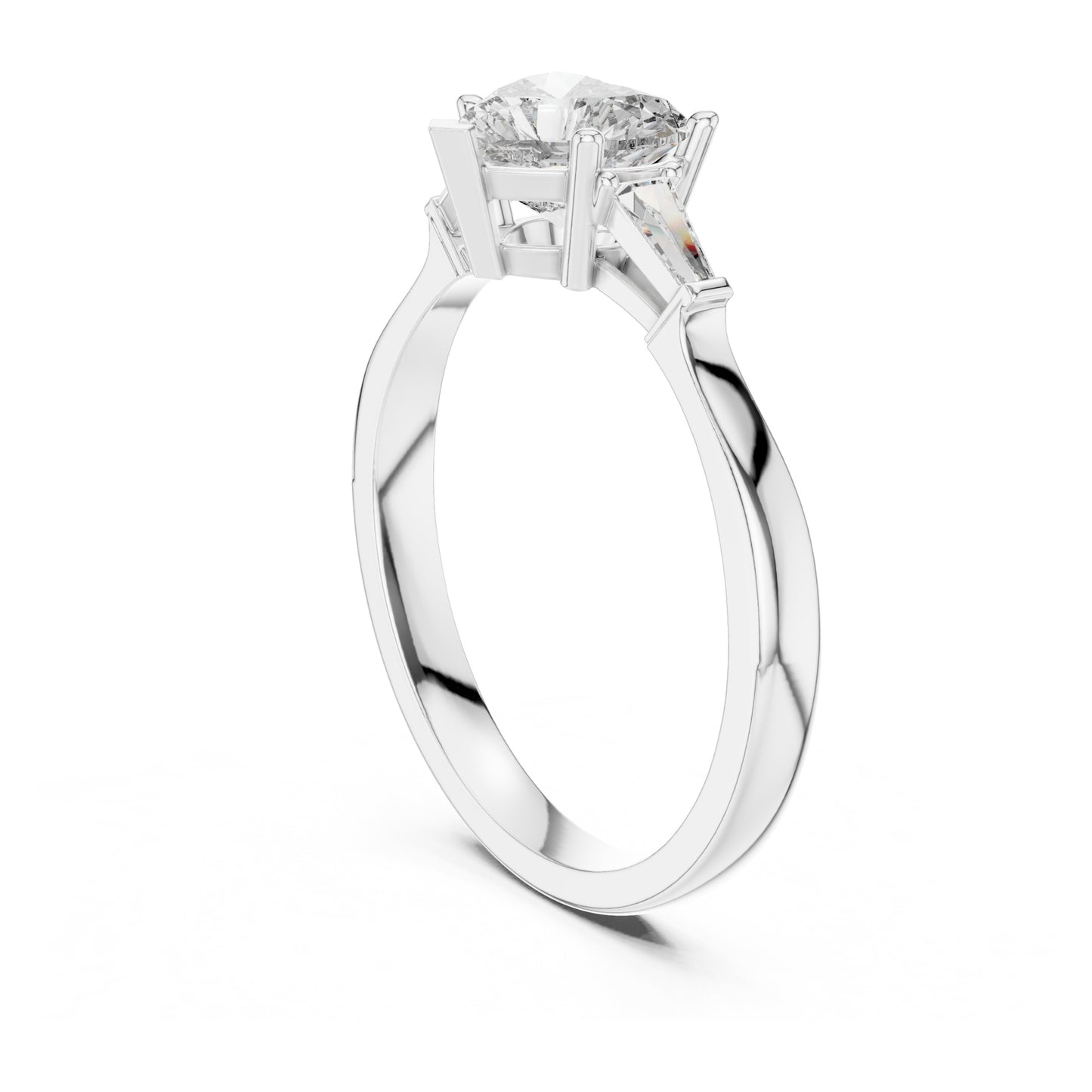 Amara 1 Carat Heart Lab Grown Diamond Graduated Three Stone Ring
