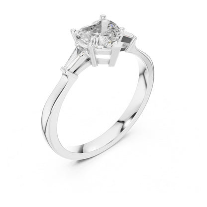Amara 1 Carat Heart Lab Grown Diamond Graduated Three Stone Ring