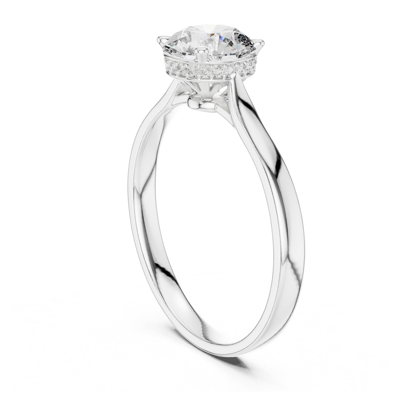 Celeste 1 Carat Round Lab Grown Diamond Engagement Ring