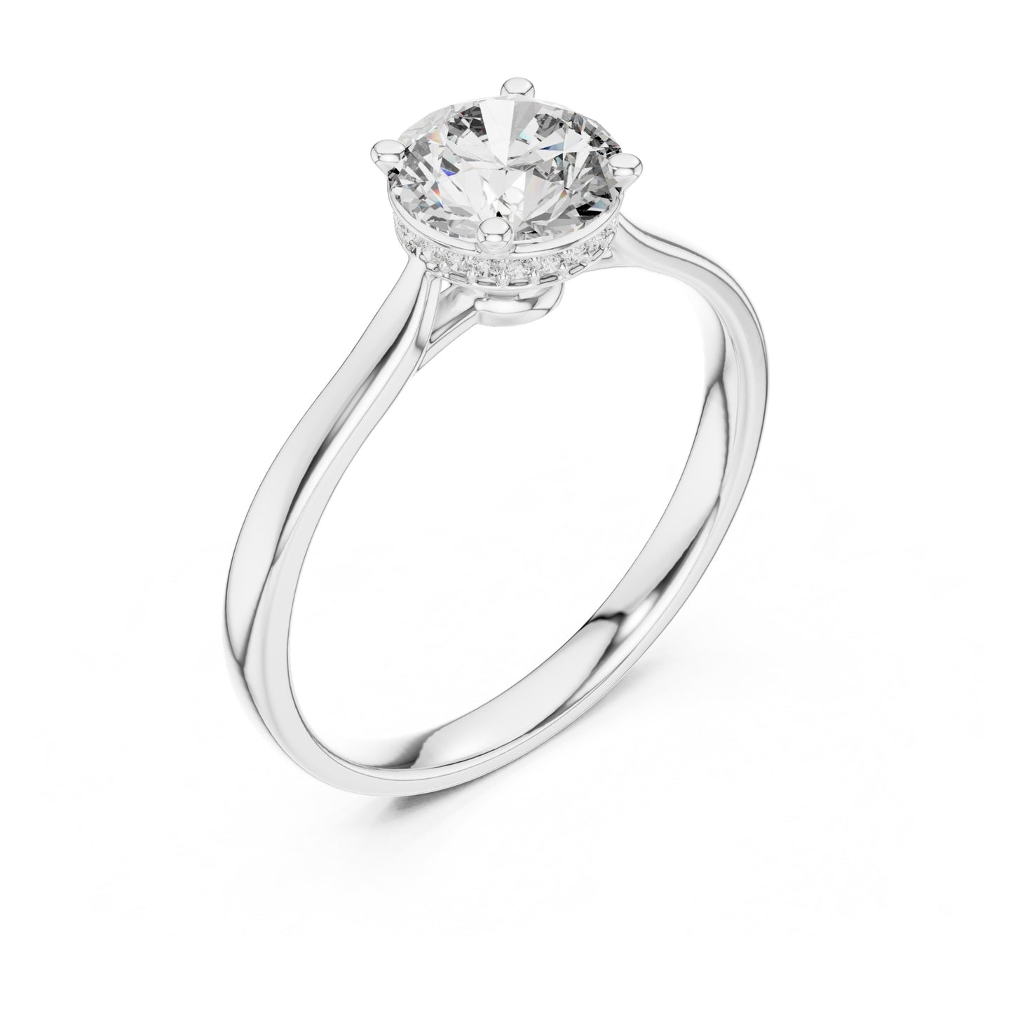 Celeste 1 Carat Round Lab Grown Diamond Engagement Ring