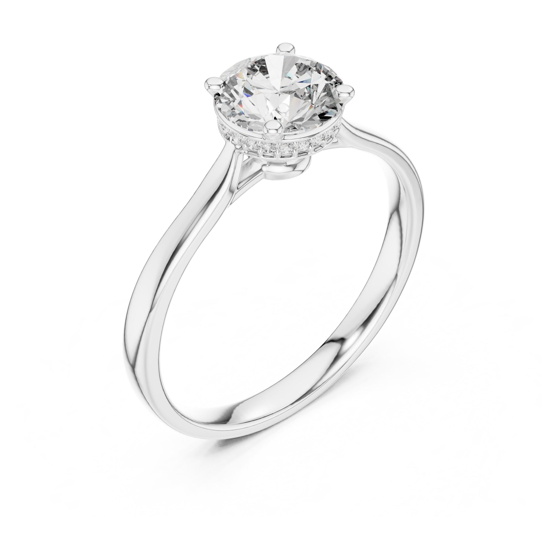 Celeste 1 Carat Round Lab Grown Diamond Engagement Ring