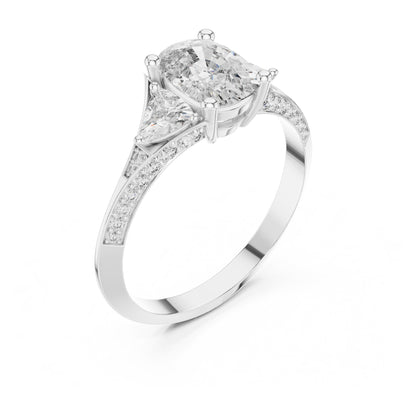Sienna 1 Carat Cushion Lab Grown Diamond Engagement Ring