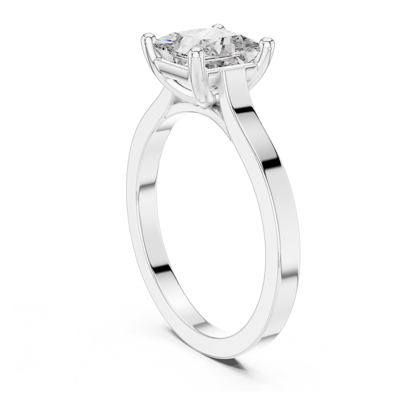 Vera 1 Carat Princess Lab Grown Diamond Solitaire Engagement Ring