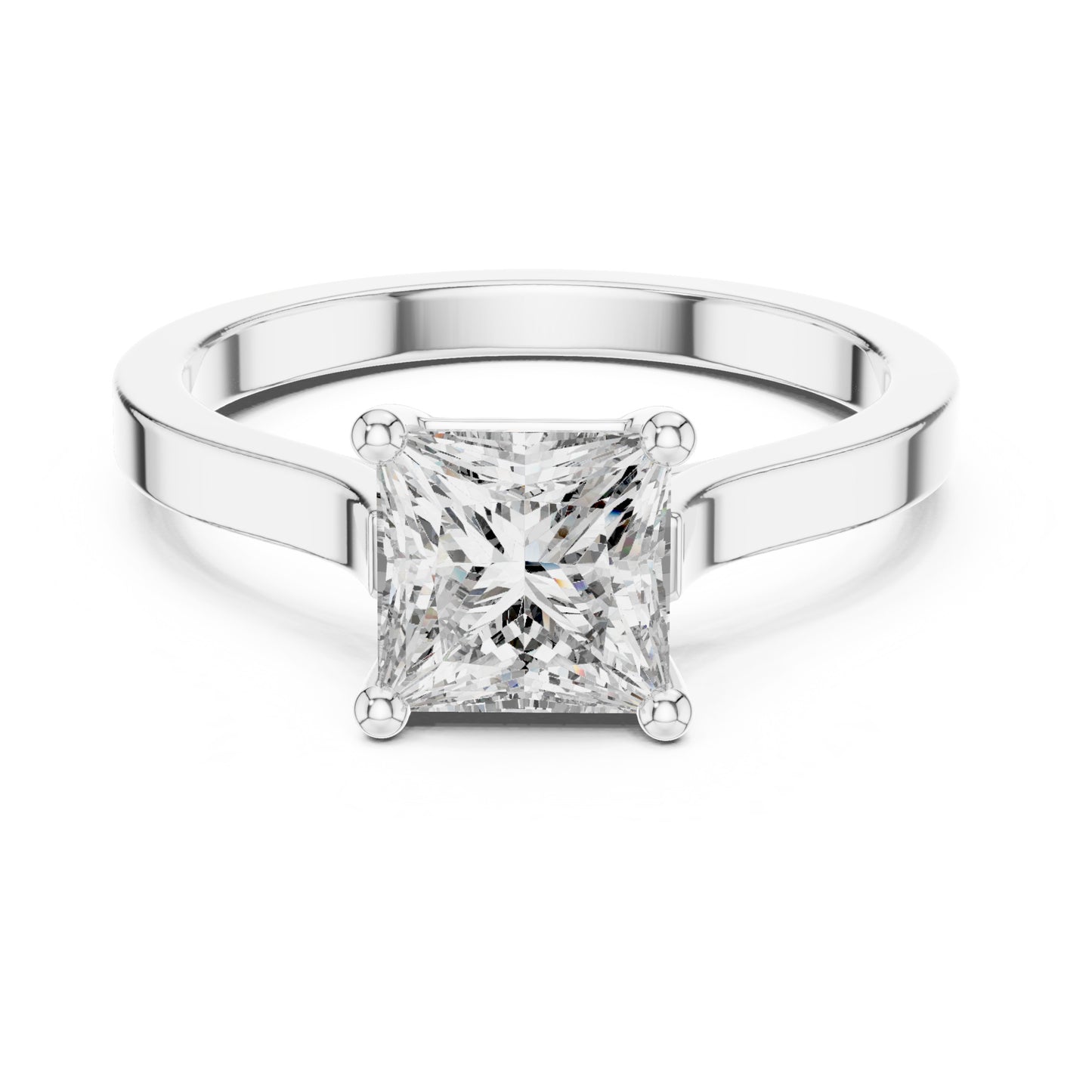 Vera 1 Carat Princess Lab Grown Diamond Solitaire Engagement Ring