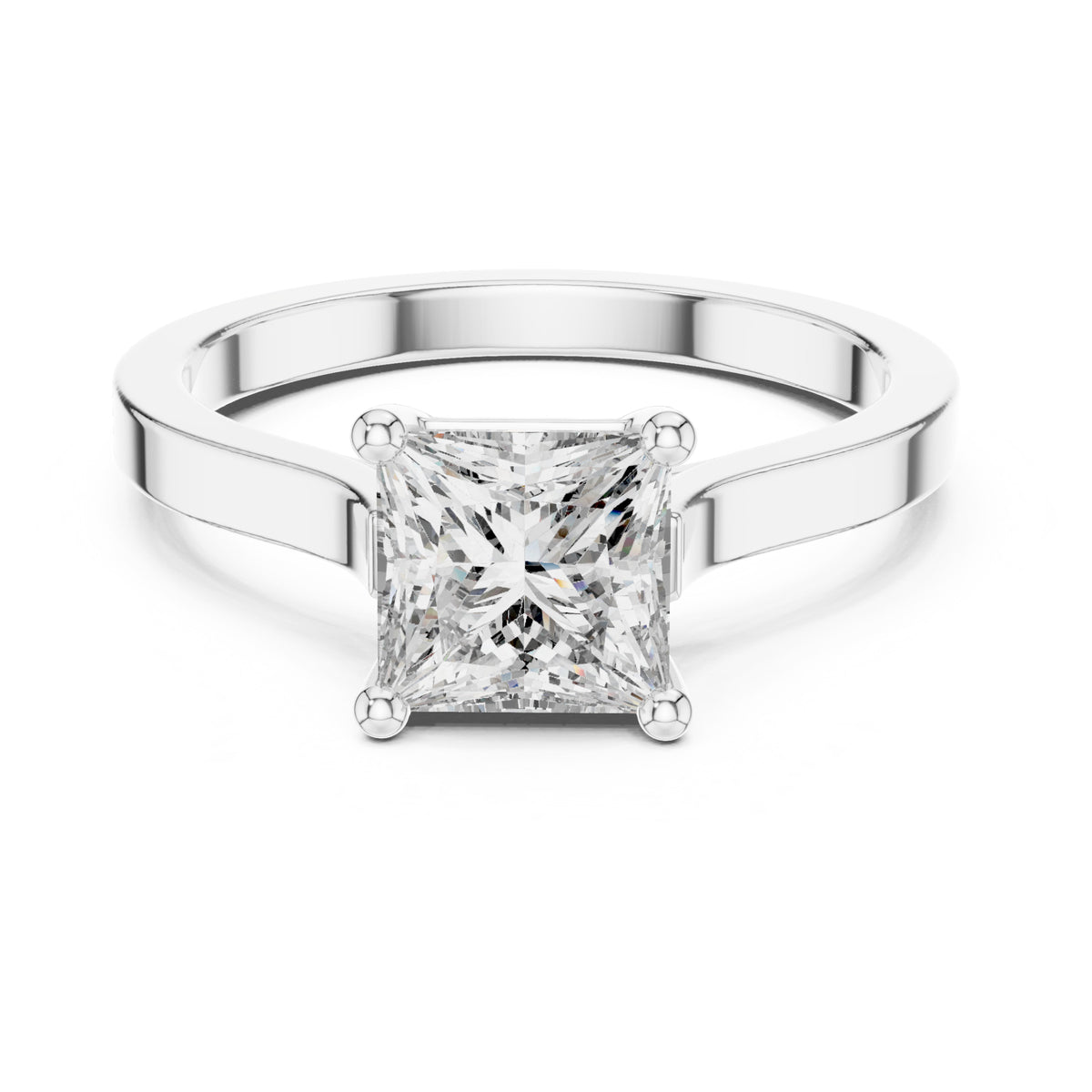 Vera 1 Carat Princess Lab Grown Diamond Solitaire Engagement Ring