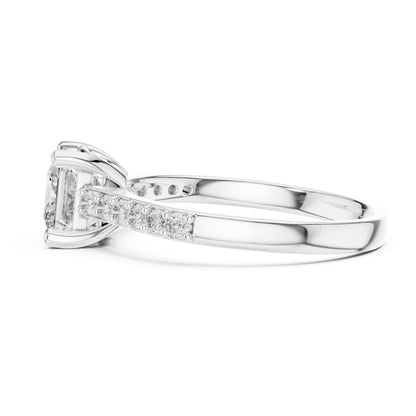 Vera 1 Carat Princess Lab Grown Diamond Graduated Engagement Ring