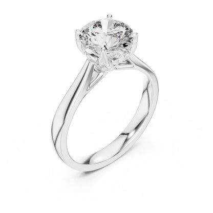 Clara 1.5 Carat Round Lab Grown Diamond Openwork Solitaire Engagement Ring