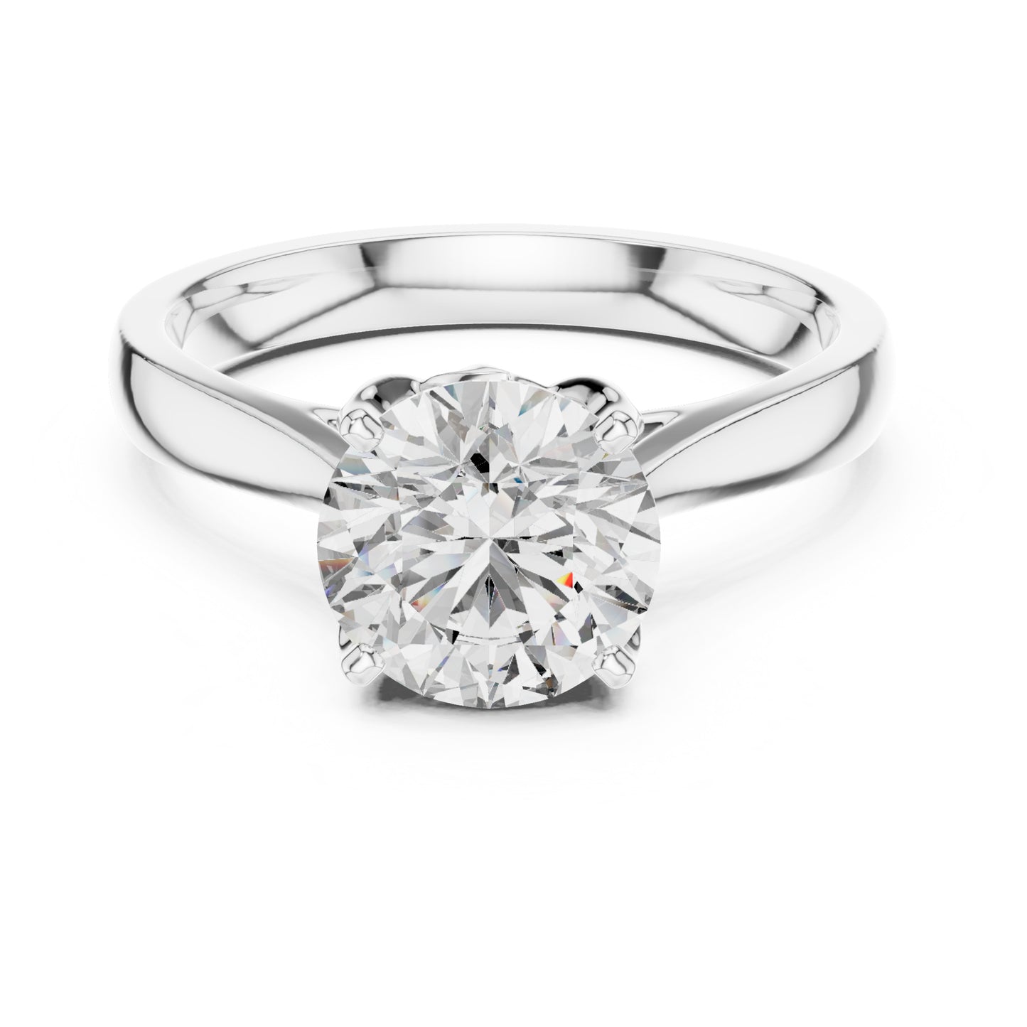 Clara 1.5 Carat Round Lab Grown Diamond Openwork Solitaire Engagement Ring