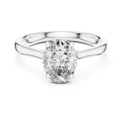 Celeste 2 Carat Oval Lab Grown Diamond Graduated Halo Ring