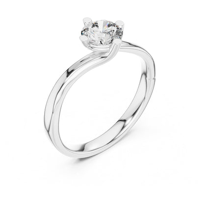 Clara 0.50ct Round Lab Grown Diamond Bezel Solitaire Engagement Ring