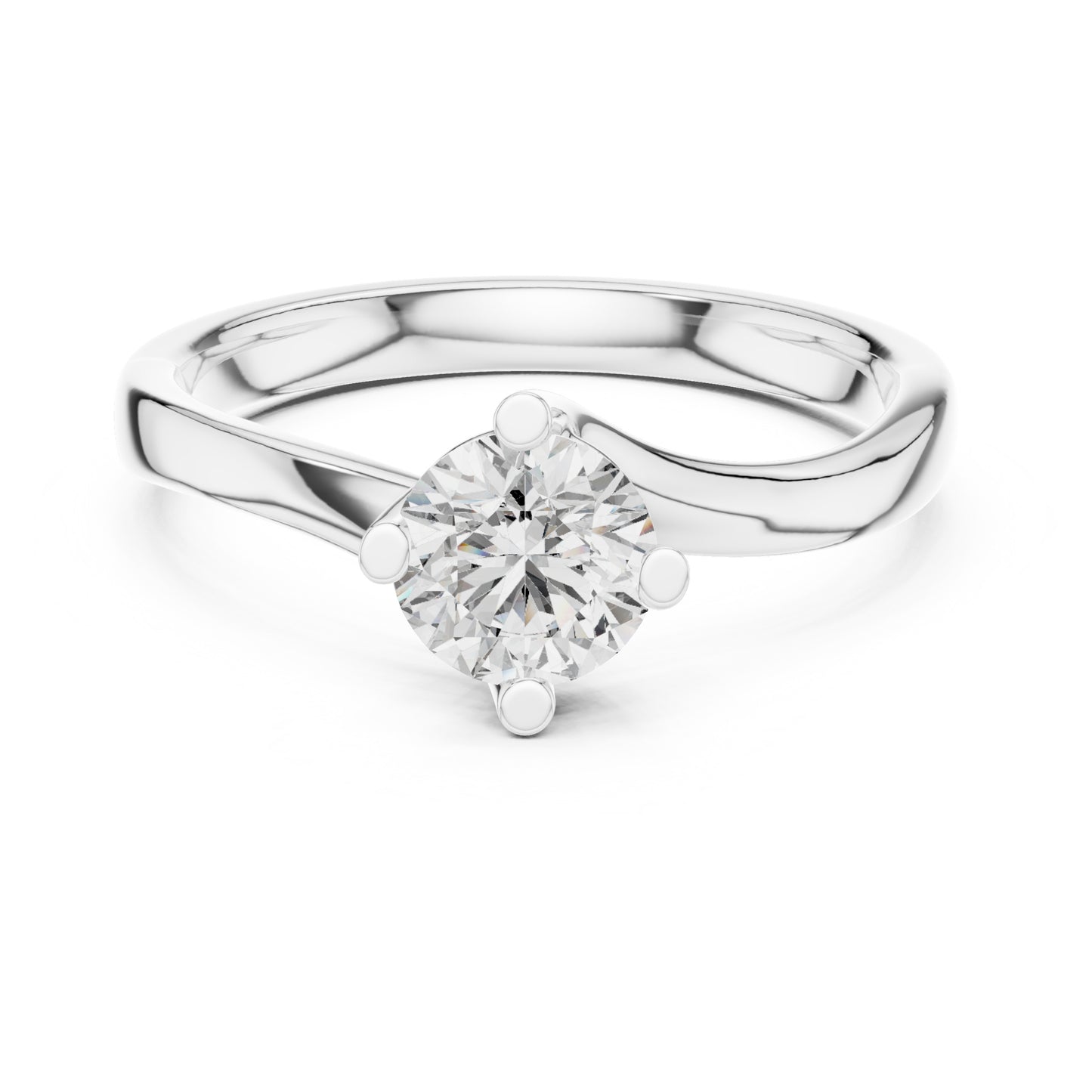 Clara 0.50ct Round Lab Grown Diamond Bezel Solitaire Engagement Ring