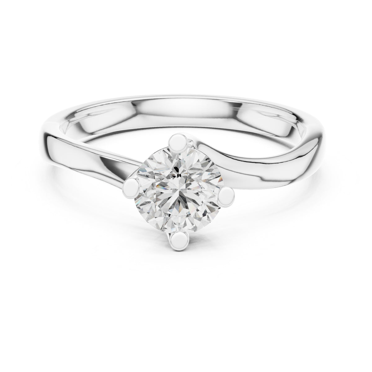Clara 0.50ct Round Lab Grown Diamond Bezel Solitaire Engagement Ring
