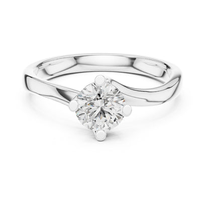 Clara 0.50ct Round Lab Grown Diamond Bezel Solitaire Engagement Ring