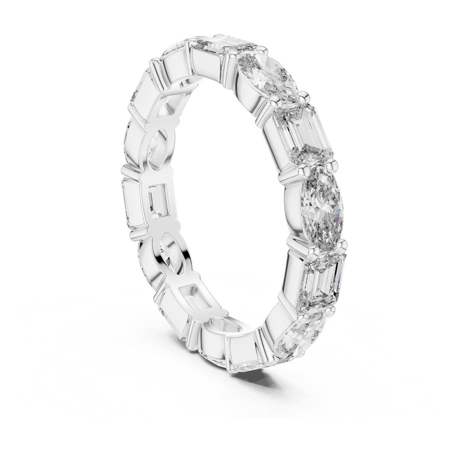 Aurora Round Coloured Stone Eternity Ring