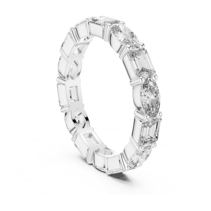 Aurora Round Coloured Stone Eternity Ring
