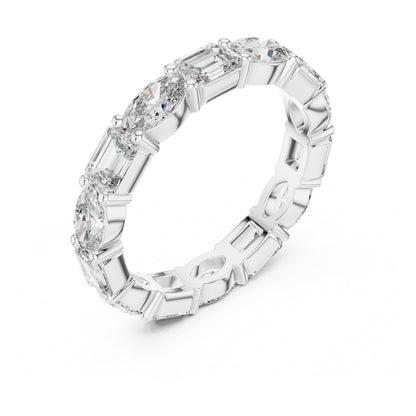 Aurora Round Coloured Stone Eternity Ring