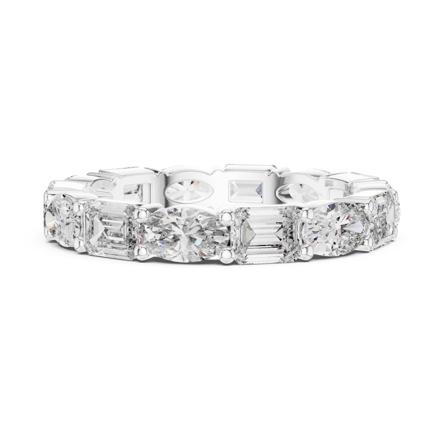 Aurora Round Coloured Stone Eternity Ring