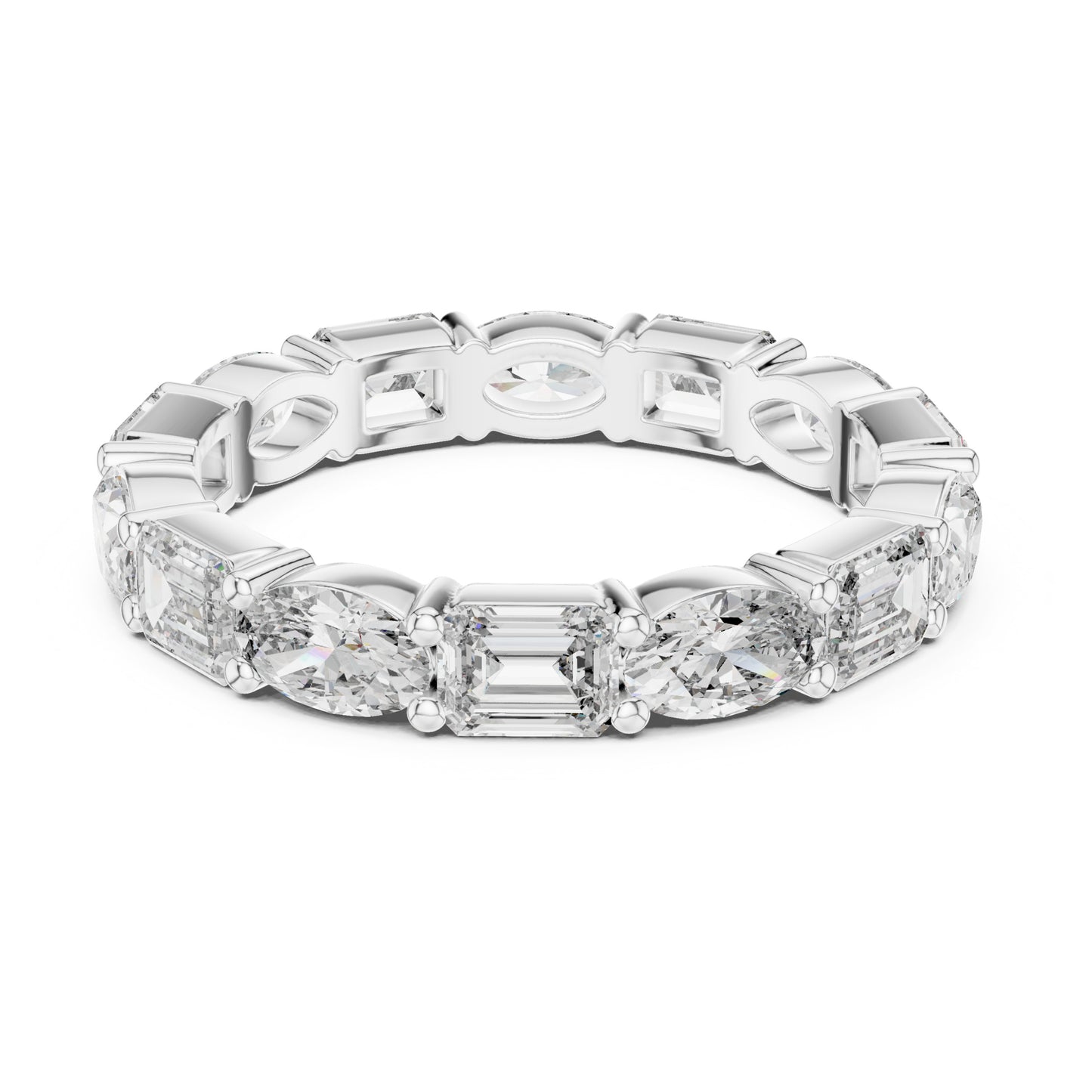 Aurora Round Coloured Stone Eternity Ring