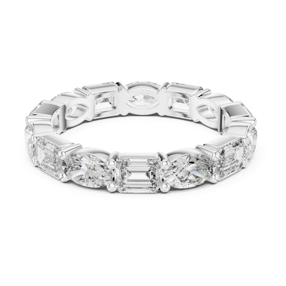 Aurora Round Coloured Stone Eternity Ring