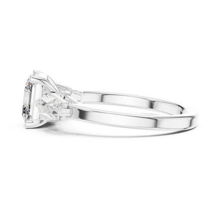 Vera 2 Carat Round Lab Grown Diamond Collet Three Stone Ring