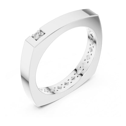 Vera Round Lab Grown Diamond Claw Geometric Ring