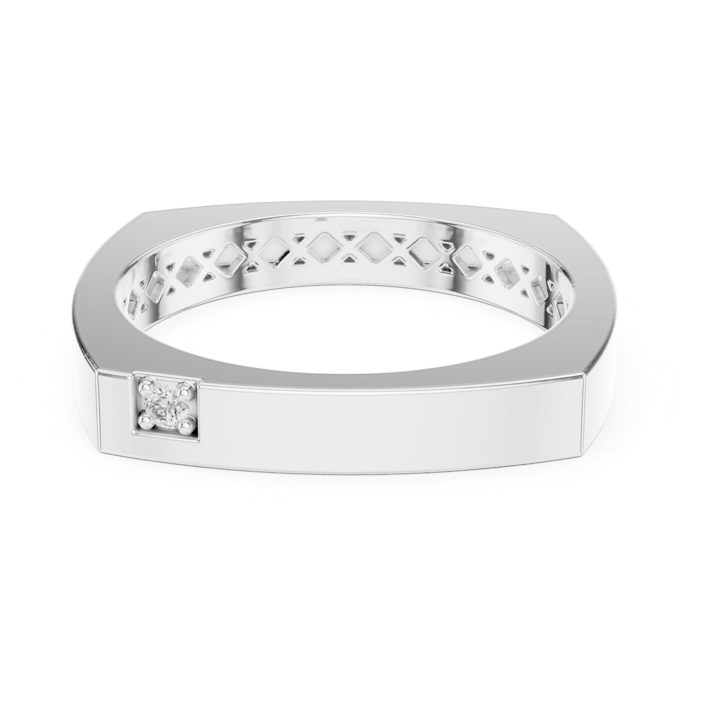Vera Round Lab Grown Diamond Claw Geometric Ring