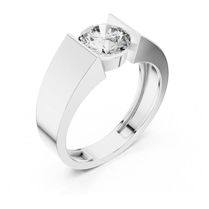 Vera 1.5 Carat Round Lab Grown Diamond Geometric Ring
