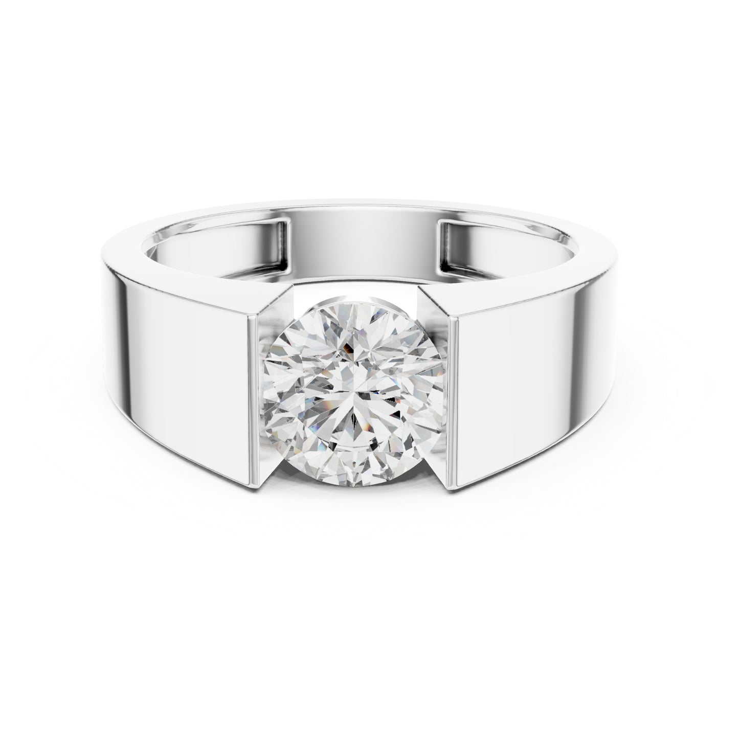 Vera 1.5 Carat Round Lab Grown Diamond Geometric Ring