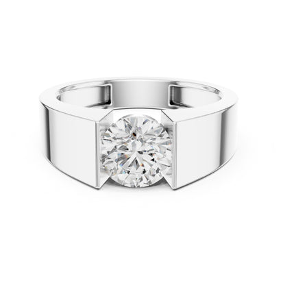 Vera 1.5 Carat Round Lab Grown Diamond Geometric Ring