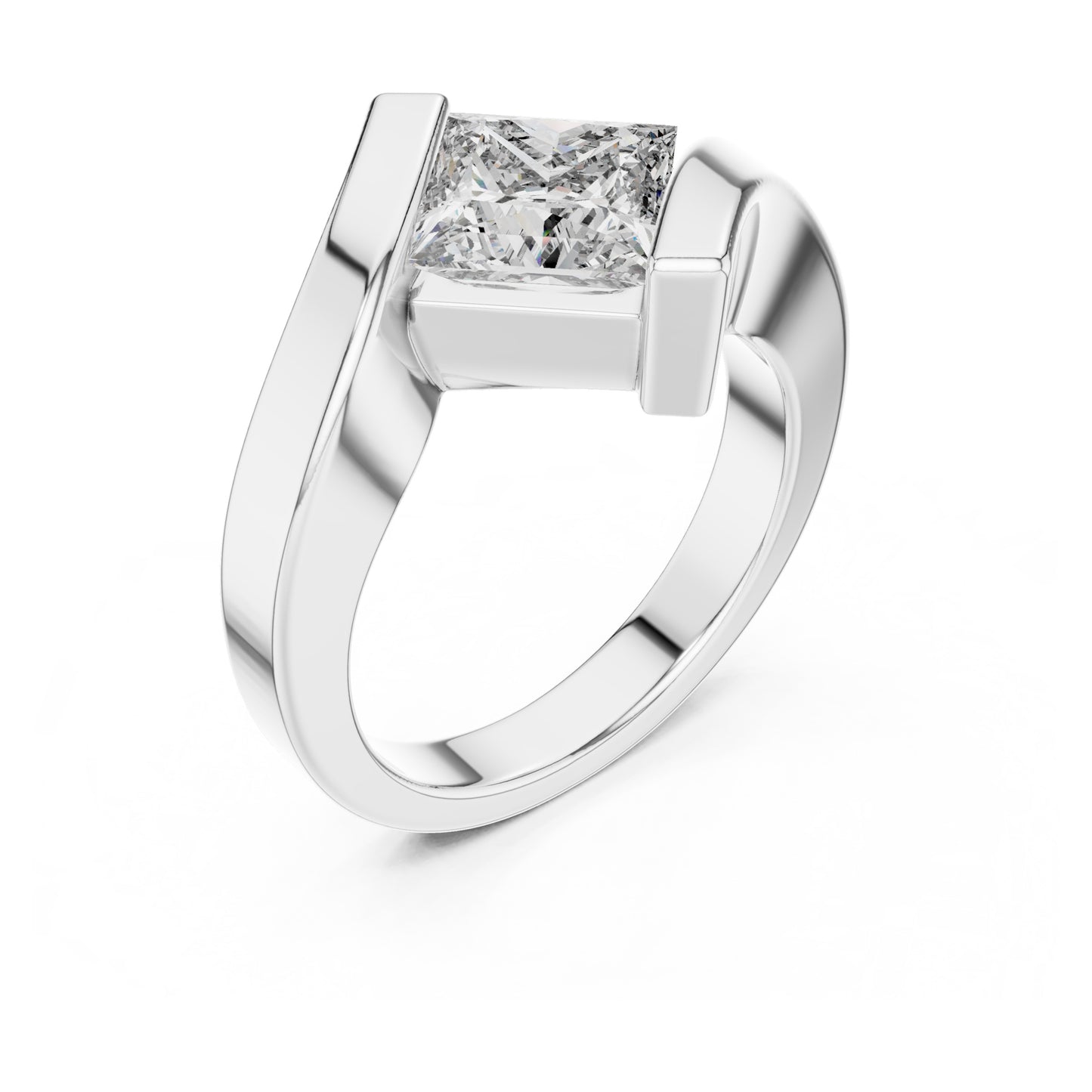 Isla 2 Carat Princess Lab Grown Diamond Bezel Ring