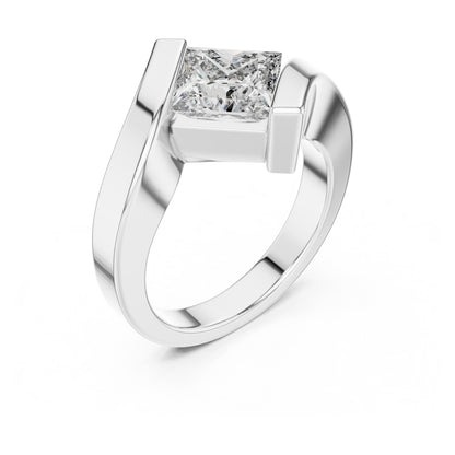 Isla 2 Carat Princess Lab Grown Diamond Bezel Ring