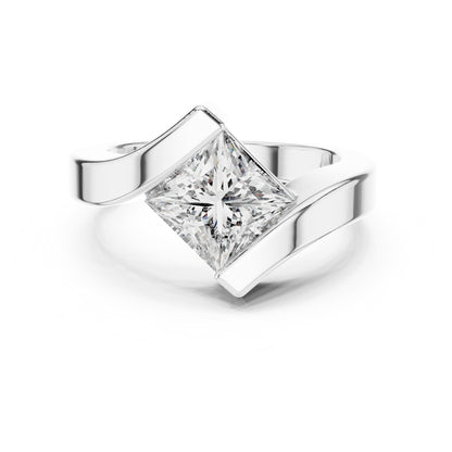 Isla 2 Carat Princess Lab Grown Diamond Bezel Ring