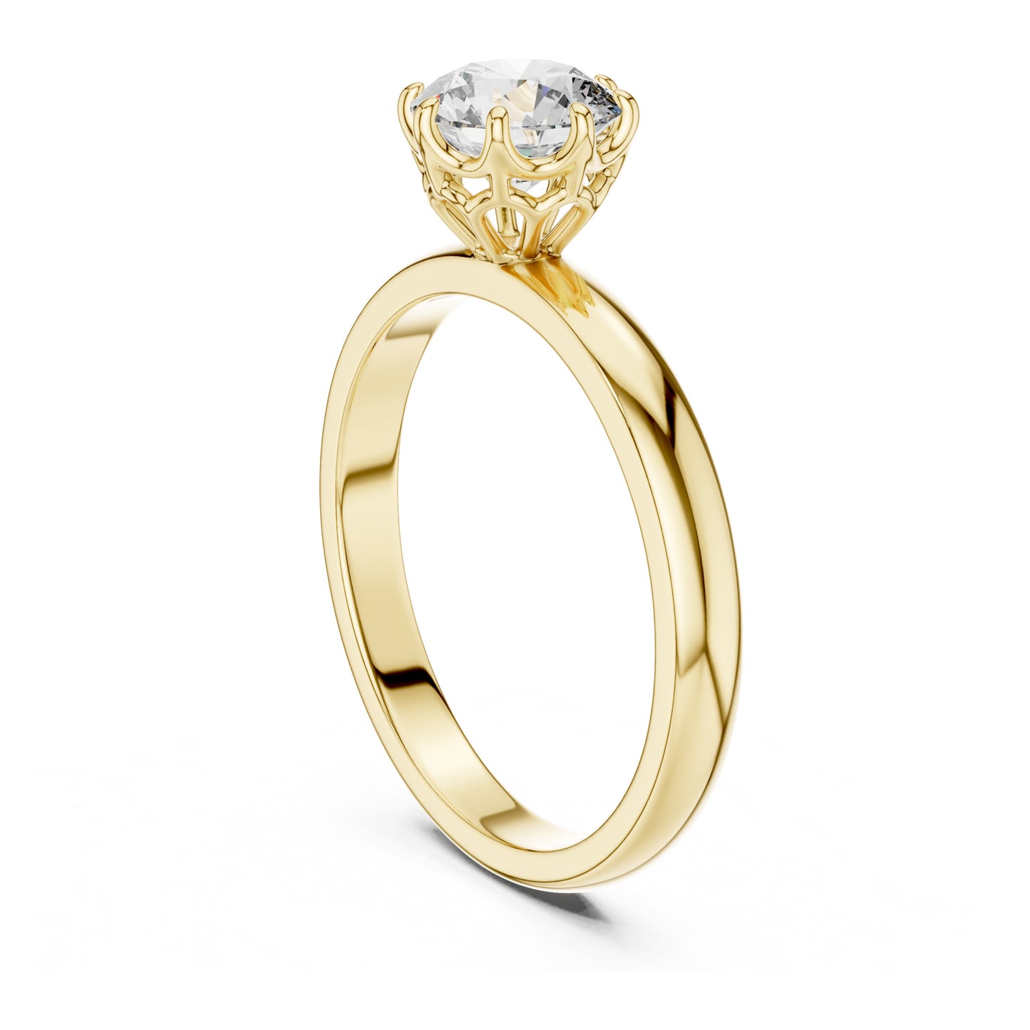 Clara 1 Carat Round Lab Grown Diamond Claw Solitaire Engagement Ring 01-0002
