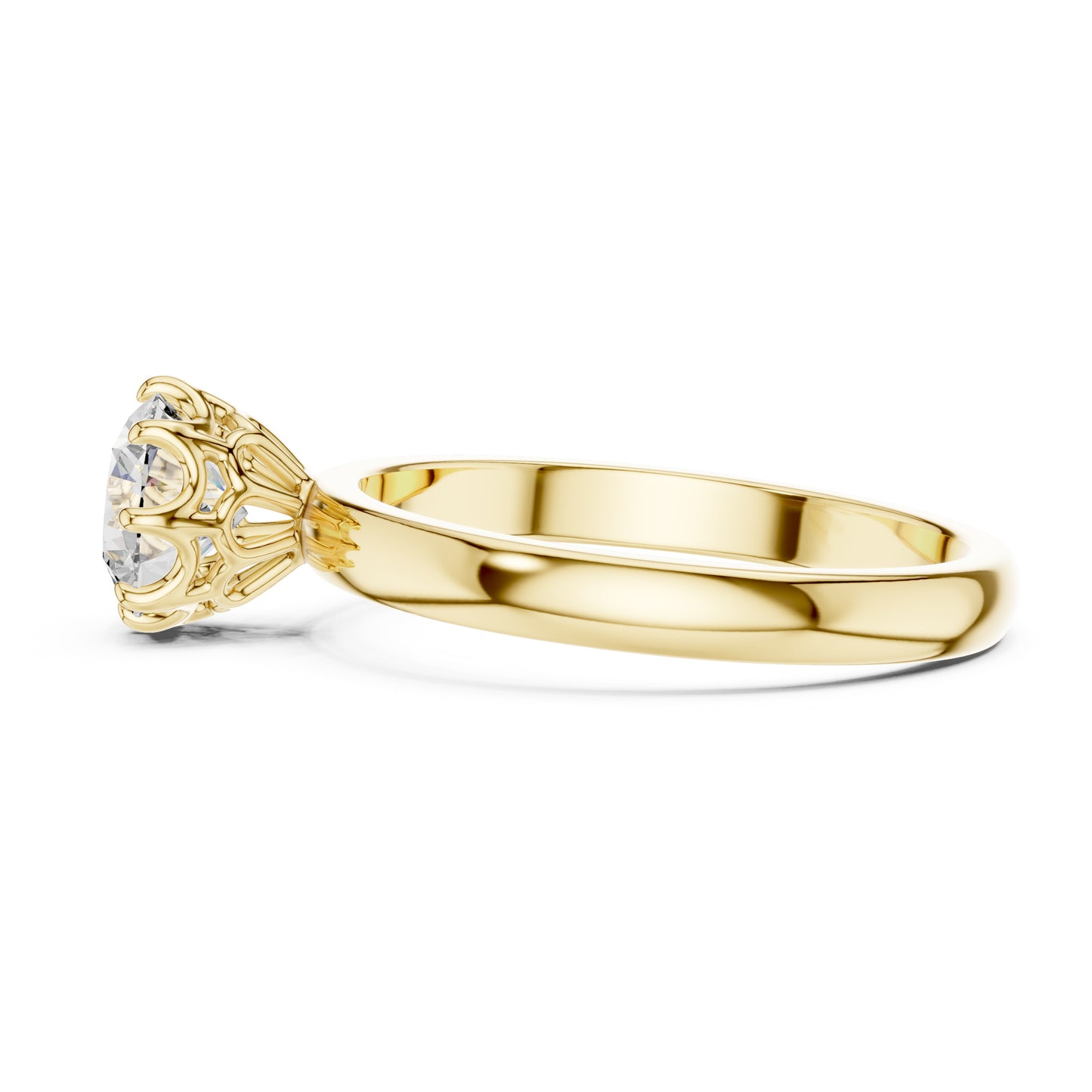 Clara 1 Carat Round Lab Grown Diamond Claw Solitaire Engagement Ring 01-0002