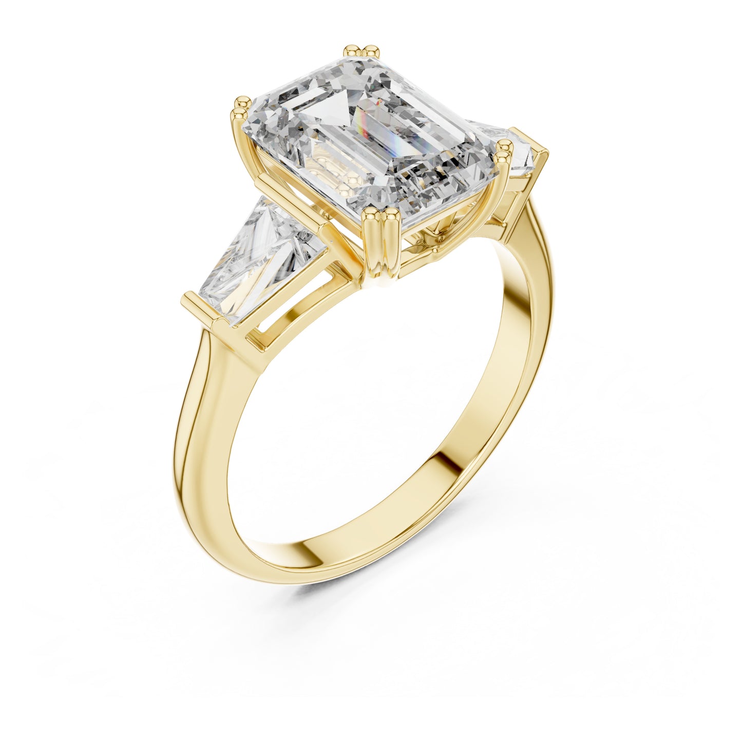 Vera 2 Carat Princess Lab Grown Diamond Graduated Three Stone Ring