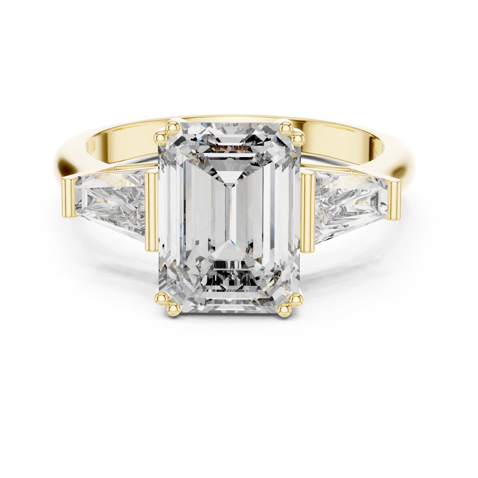 Vera 2 Carat Princess Lab Grown Diamond Graduated Three Stone Ring