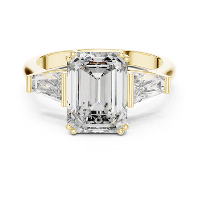 Vera 2 Carat Princess Lab Grown Diamond Graduated Three Stone Ring