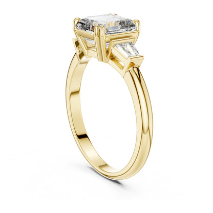 Vera 2 Carat Emerald Lab Grown Diamond Graduated Three Stone Ring