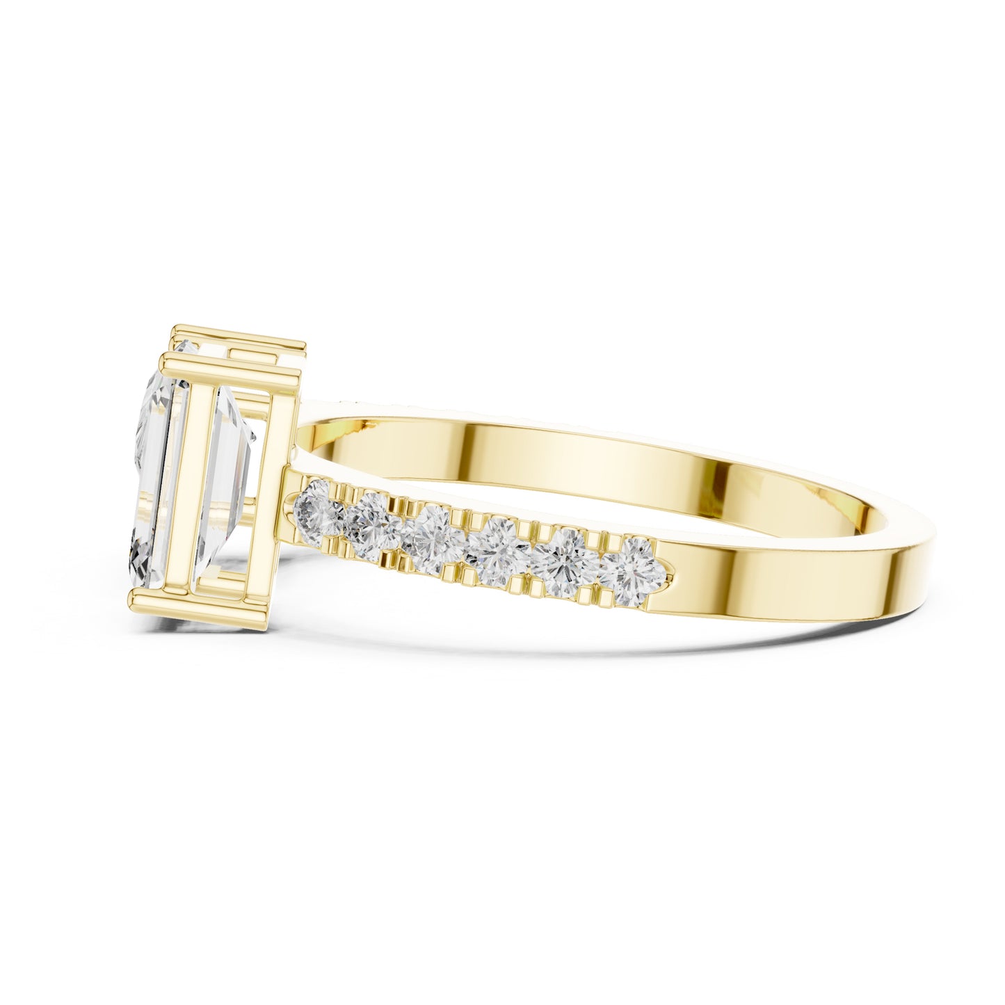 Vera 2 Carat Pear Lab Grown Diamond Toi et Moi Ring