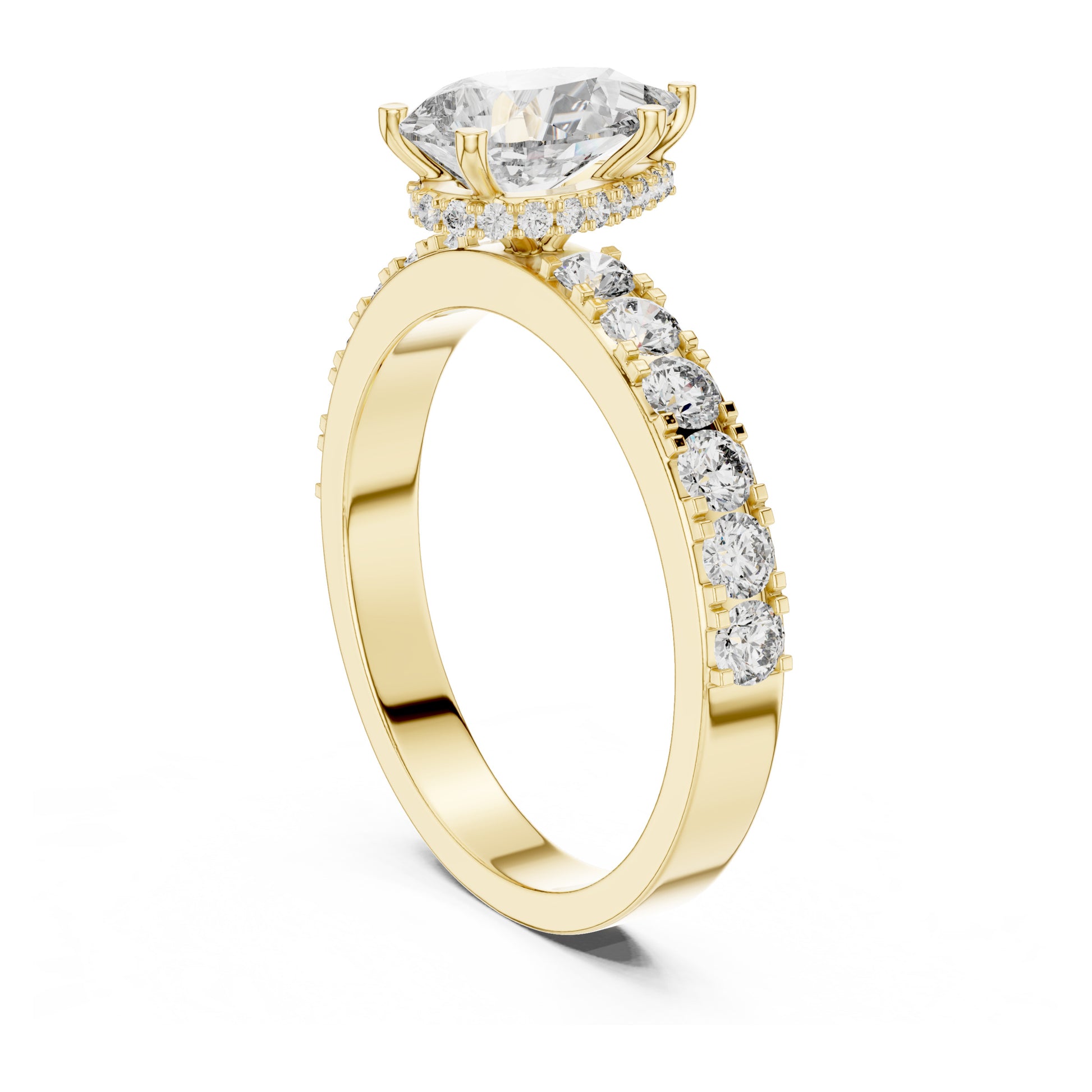 Celeste 1 Carat Pear Lab Grown Diamond Halo Ring