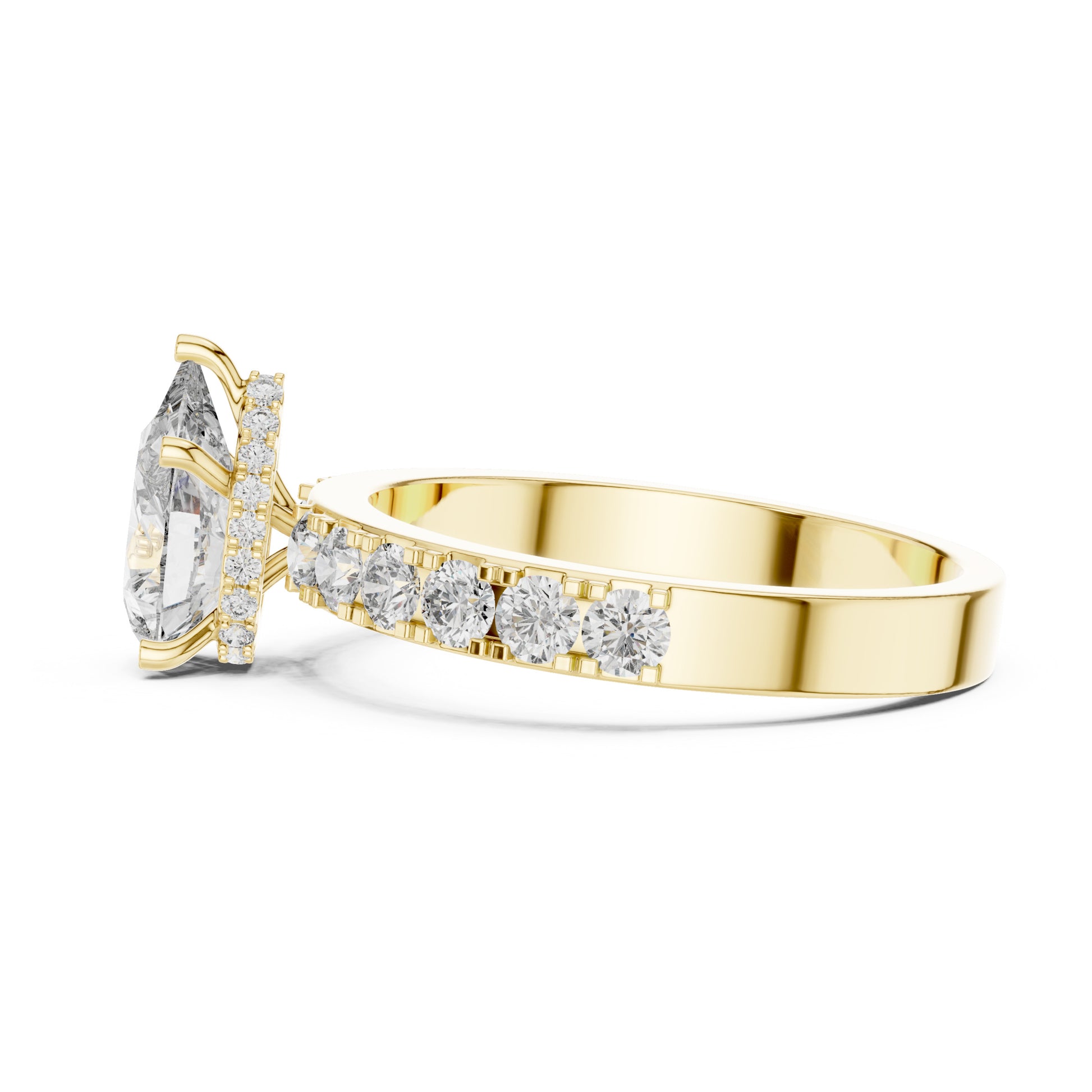 Celeste 1 Carat Pear Lab Grown Diamond Halo Ring